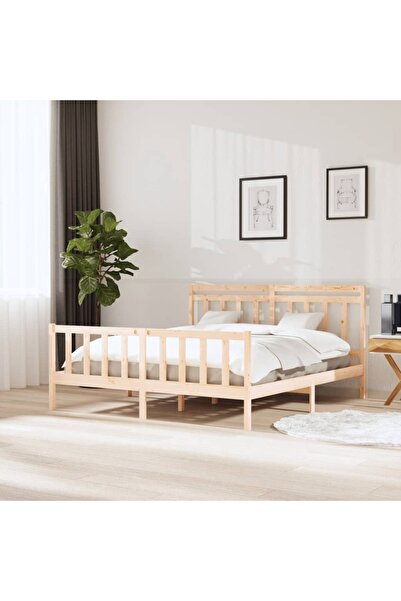 Concept Σκελετός κρεβατιού Super King 6FT, 180x200 cm, μασίφ ξύλο