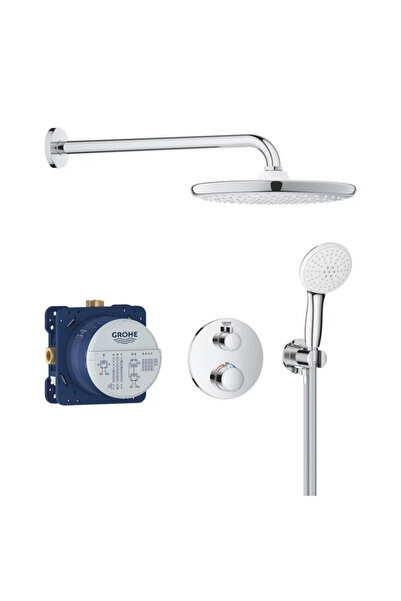Grohe Grohtherm Tempesta 210 built-in shower system with round mixer