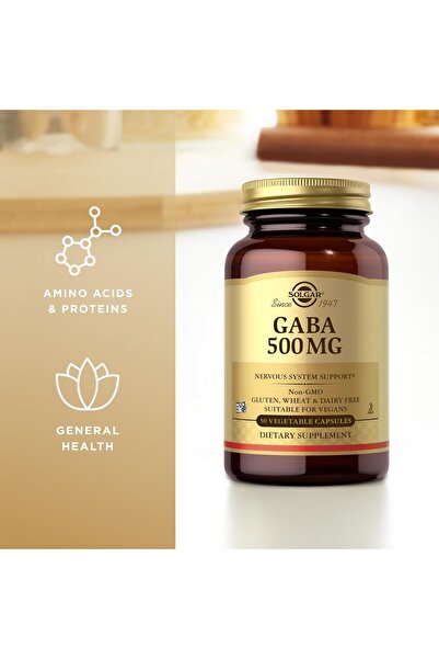 SOL Solgr GABA 500 mg Relaxation & Nervous System 50 Vegetable Caps