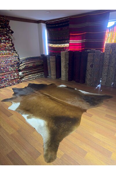 DOGANLAR ANTIQ GERÇEK DERİ NATUREL DANA DERİSİ 326A KAHVE 230X250 POST HALI