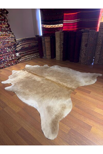 DOGANLAR ANTIQ GERÇEK DERİ NATUREL DANA DERİSİ 337 GOLD 225X230 POST HALI
