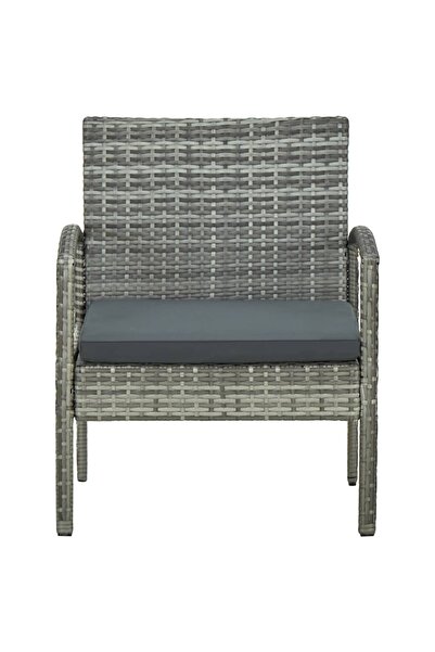 Concept Καρέκλα κήπου με Μαξιλάρι, γκρι, πολυρατάν