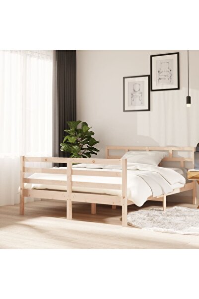 Concept Σκελετός κρεβατιού, 140x190 εκ., μασίφ ξύλο πεύκου