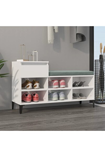 Concept Pantofar, alb extralucios, 102x36x60 cm, lemn compozit