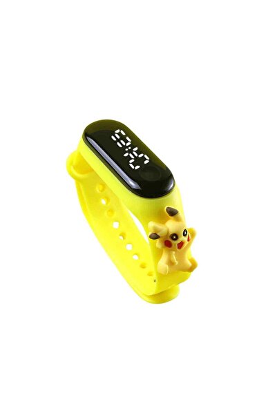 OEM Ceas cu LED pentru copii, Pikachu, curea din silicon, galben