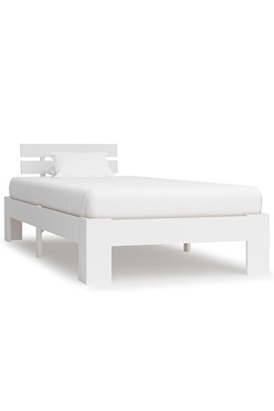 Concept Σκελετός κρεβατιού, λευκό, 90 x 200 εκ., μασίφ ξύλο πεύκου