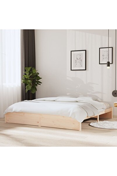 Concept Σκελετός κρεβατιού, 200x200 εκ., μασίφ ξύλο