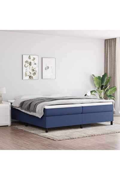 Concept Cadru de pat box spring, albastru, 200x200 cm, textil