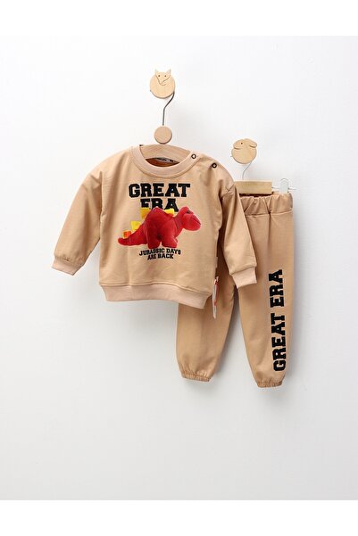 MiniKids Great Era Jurassic Suit, Beige