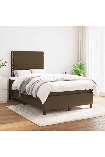 Concept Pat box spring cu saltea, maro închis, 120x200 cm, textil