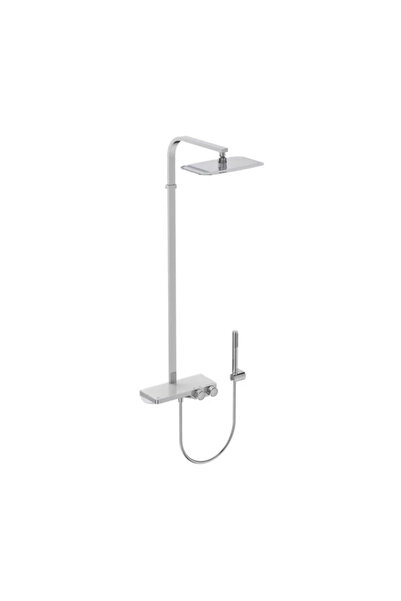 İdeal Standard Shower column with thermostatic mixer and storage shelf Cerath...