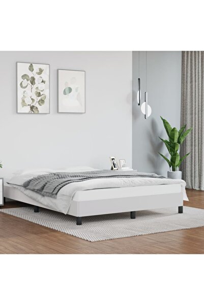 Concept Σκελετός κρεβατιού, λευκό, 140x190 cm, οικολογικό Δερμάτινο