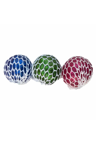 OEM Set of 3 anti-stress balls with Slime 5 cm pearlescent