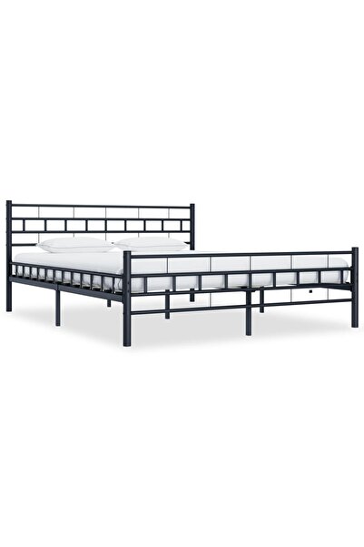 Concept Σκελετός κρεβατιού, μαύρος, 200 x 200 cm, ατσάλι