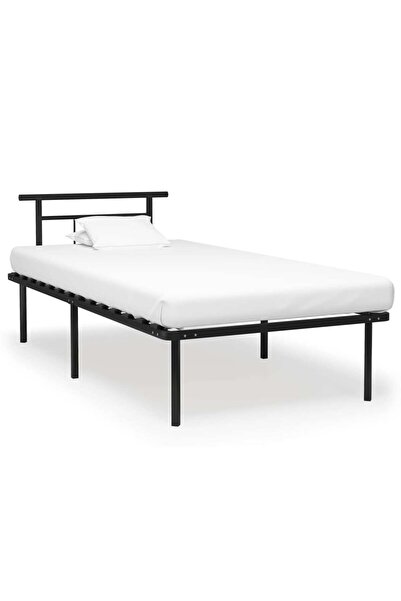 Concept Σκελετός κρεβατιού, μαύρος, 100 x 200 εκ., μεταλλικός
