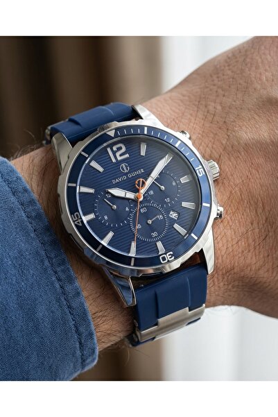 DAVID GUNER DG Silikon Kordon Erkek Kol Saati 3 ATM Su Geçirmez, Aktif Fonksi...