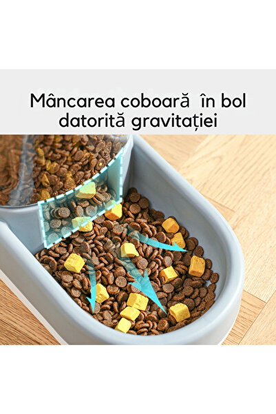 Yatrick Dispenser automat 2 în 1 pentru apă și mâncare câini și pisici, 3.8 L