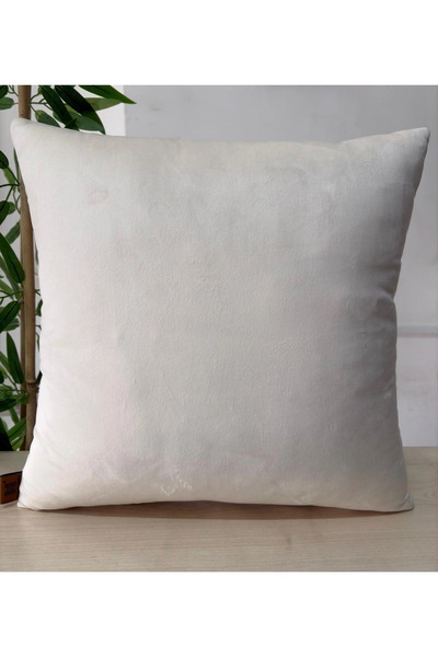 Elanora Home غطاء وسادة فاخر ناعم من القطيفة بلون كريمي داكن، ذو ملمس ناعم، أ...