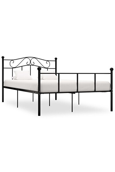 Concept Σκελετός κρεβατιού, μαύρος, 140 x 200 εκ., μεταλλικός