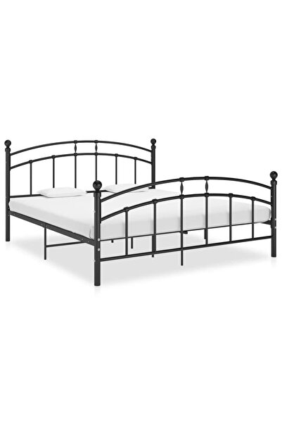 Concept Σκελετός κρεβατιού, μαύρος, 160x200 cm, μεταλλικός