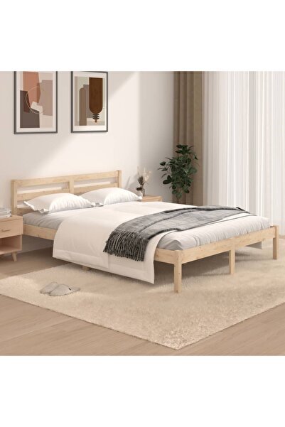 Concept Μικρό σκελετό Διπλό κρεβατιού 4FT, 120x190 cm, μασίφ ξύλο πεύκου