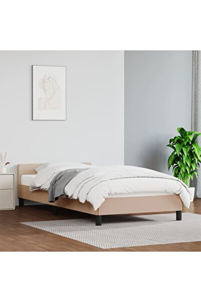 Concept Cadru de pat cu tăblie, cappuccino, 100x200 cm, piele ecologică