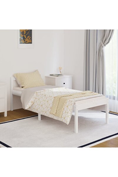 Concept Μικρό σκελετό Μονό κρεβατιού 2FT6, λευκό, 75x190 εκ., μασίφ ξύλο