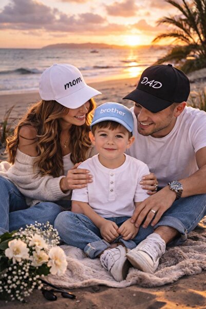 sf collection Family Matching Hat Set Mom Dad Sister Brother Printed Unisex A...