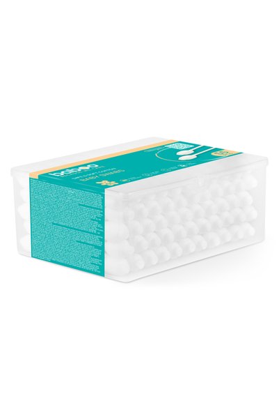 Baboo Bețișoare de bumbac pentru bebeluși cu protecție - 55 buc.