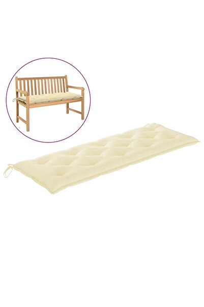 Concept Μαξιλάρι παγκάκι κήπου, κρεμ, 150x50x7 εκ., ύφασμα