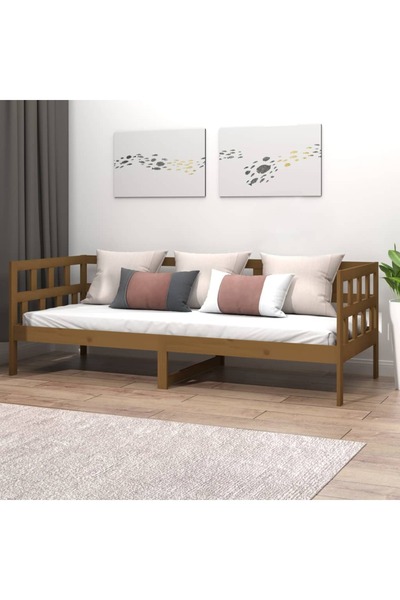 Concept Pat de zi, maro miere, 80x200 cm, lemn masiv de pin