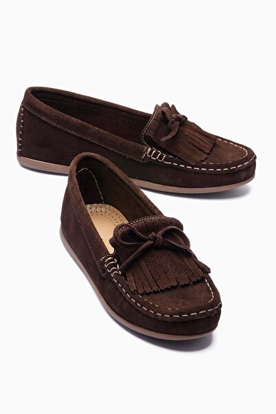 Mubiano Γυναικεία Γνήσια Σουέντ Μπαλαρίνες με Φούντα και Λεπτομέρεια Loafer A...