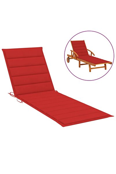 Concept Pernă de șezlong, roșu, 200x50x3 cm, material textil