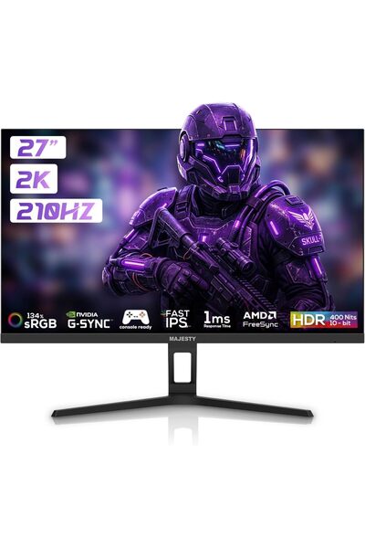 majesty شاشة ألعاب 27" | QHD 2K | 210Hz | 0.5ms | FAST IPS | HDR400 | G-SYNC ...