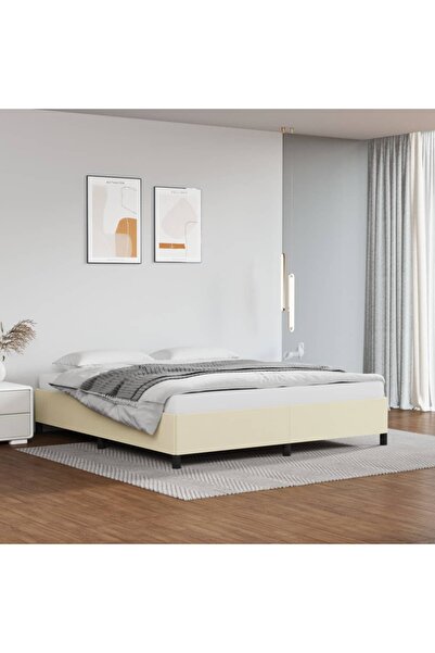 Concept Σκελετός κρεβατιού, κρεμ, 180x200 cm, οικολογικό Δερμάτινο