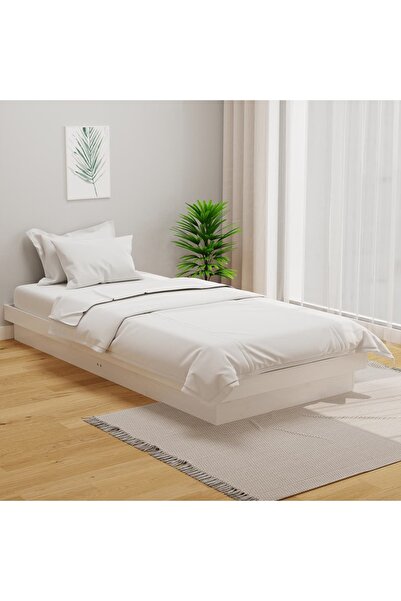Concept Σκελετός Μονό κρεβατιού 3FT, λευκό, 90x190 cm, μασίφ ξύλο