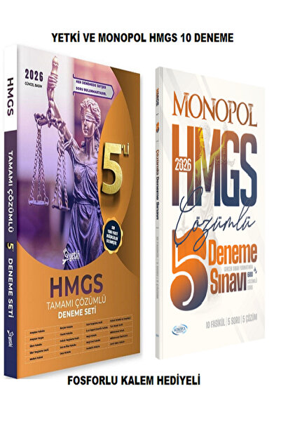 Yetki Yayıncılık Yetki+Monopol Hmgs 10 Deneme Seti (FOSFORLU KALEM HEDİYELİ)