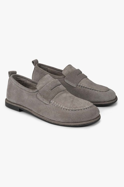 Shoeberry Zac Mink pentru femei, autentic piele întoarsă piele loafers