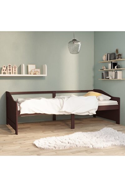 Concept Τριθέσιο ανάκλιντρο, σκούρο καφέ, 90x200 cm, μασίφ ξύλο πεύκου