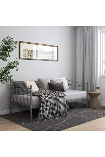 Concept Σκελετός καναπέ-κρεβάτι, γκρι, 90x200 εκ., μεταλλικός