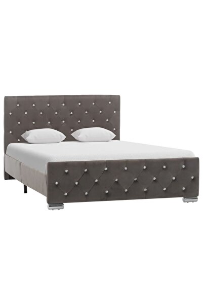 Concept Σκελετός κρεβατιού, γκρι, 120 x 200 εκ., ύφασμα