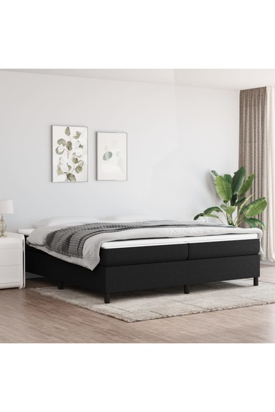 Concept Cadru de pat box spring, negru, 200x200 cm, textil