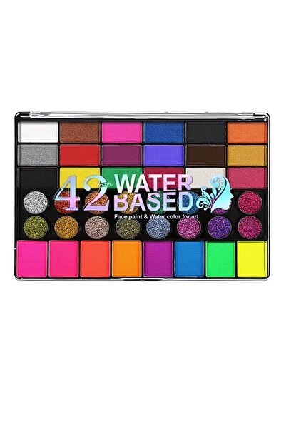 SELA Vopsea pentru Pictat pe Față pe Baza de apa, 42 culori neon, glitter, mat