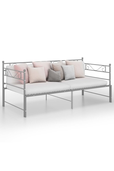 Concept Σκελετός καναπέ-κρεβάτι, γκρι, 90x200 εκ., μεταλλικός