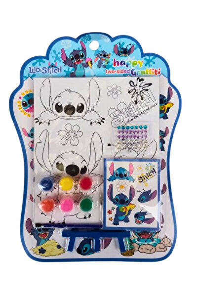 Glanart mini şövaleli 15x20 cm ebat çocuklara özel stich boyama seti