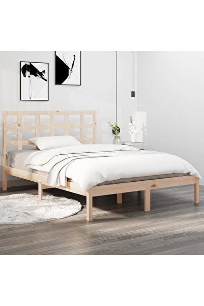 Concept Σκελετός Διπλό κρεβατιού 4FT6, 135x190 εκ., μασίφ ξύλο