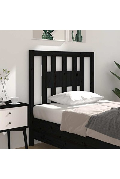 Concept Κομοδίνο, μαύρο, 96x4x100 cm, μασίφ ξύλο πεύκου