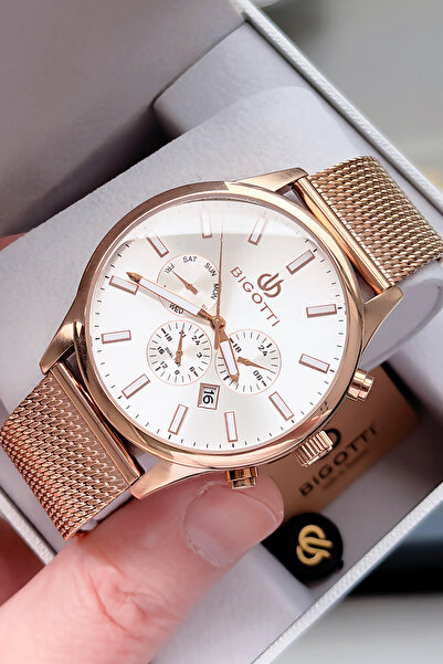 Bigotti Functional Men's Watch Steel Band Japanese Mechanism Stylish Gift Wri...