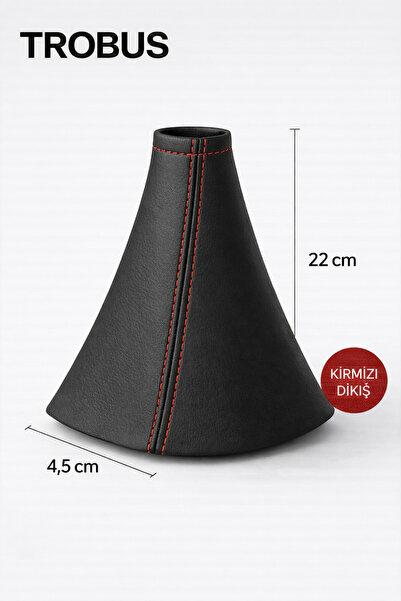 TROBUS Hyundai Elantra (Hd, Md, Ad) Manual Gear Shift Boot Black Leather Red ...