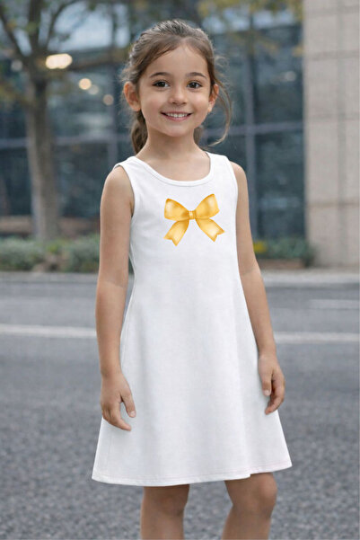 CACTUS COLLECTION Girls' Summer Dress with Bow Print